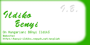 ildiko benyi business card